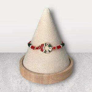 Wreath Christmas Adjustable Bracelet